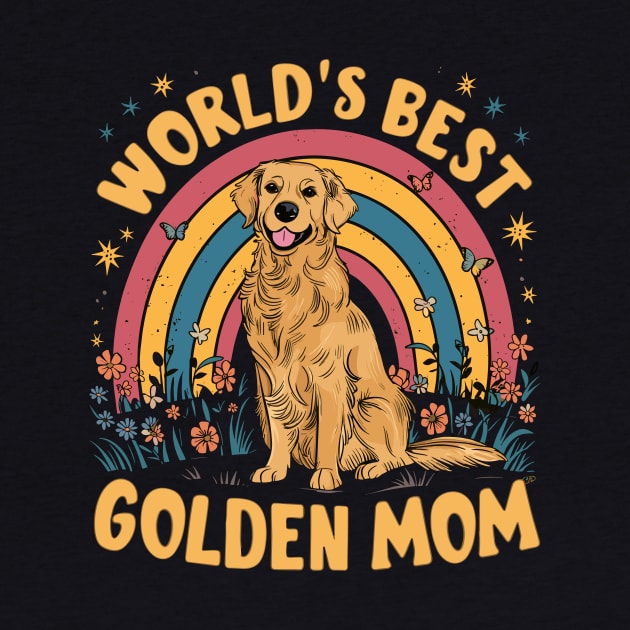 World's Best Golden Mom Rainbow and Butterflies Graphic by Indigo Lake